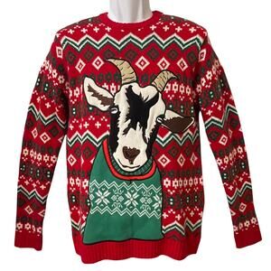 33 Degrees YOU'RE THE GOAT Ugly Christmas Sweater Size Small